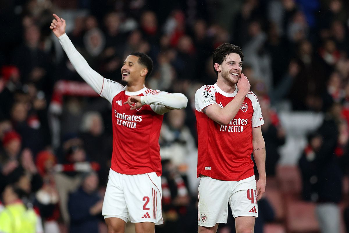 William Saliba and Declan Rice