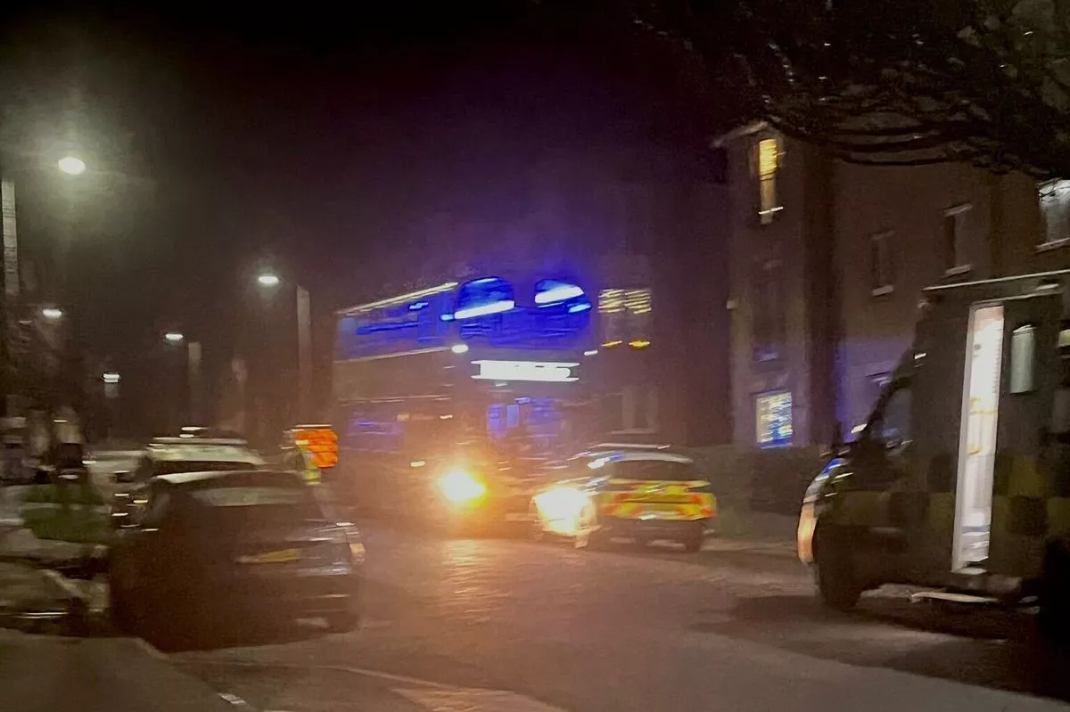 Police were at the scene. 