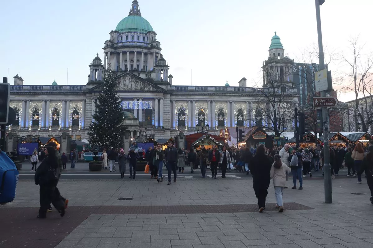 People heading to the Christmas markets in Belfast
