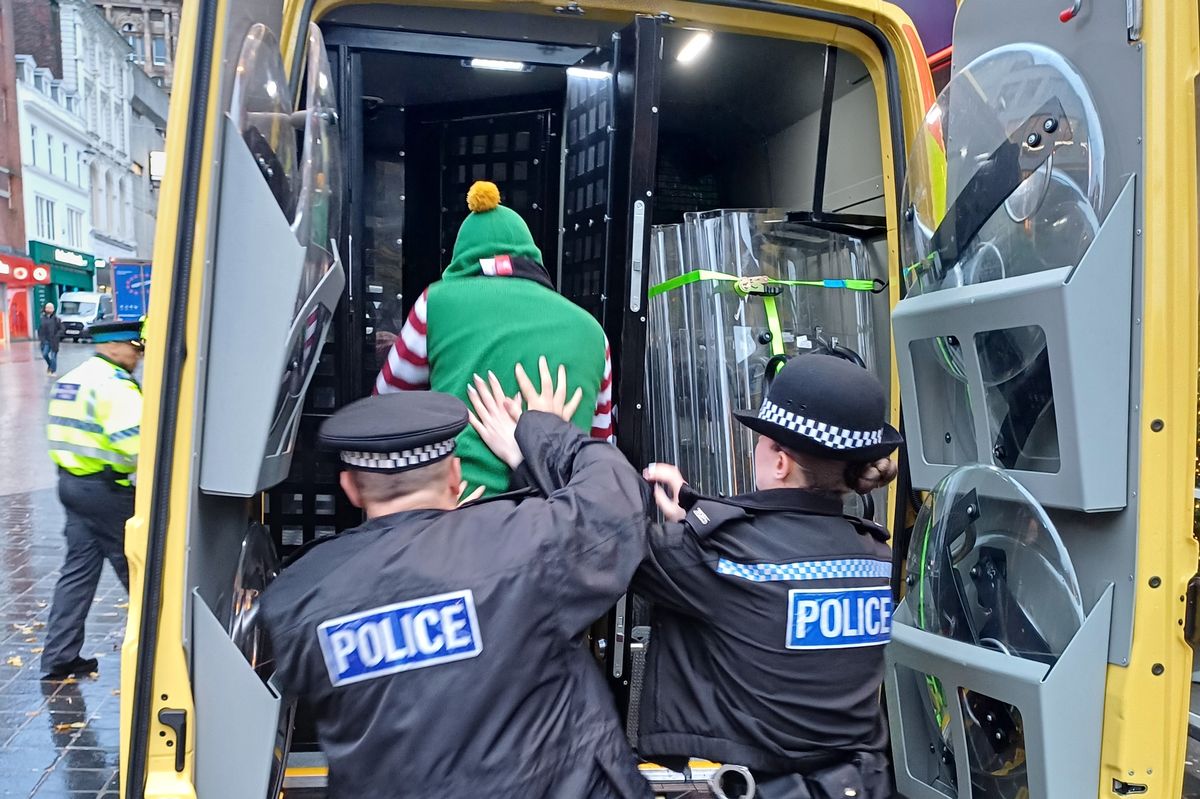 Man dressed as elf arrested in city centre