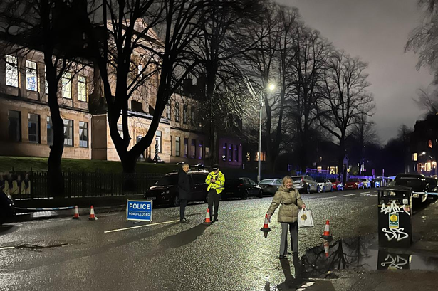 The road has been cordoned off following the incident