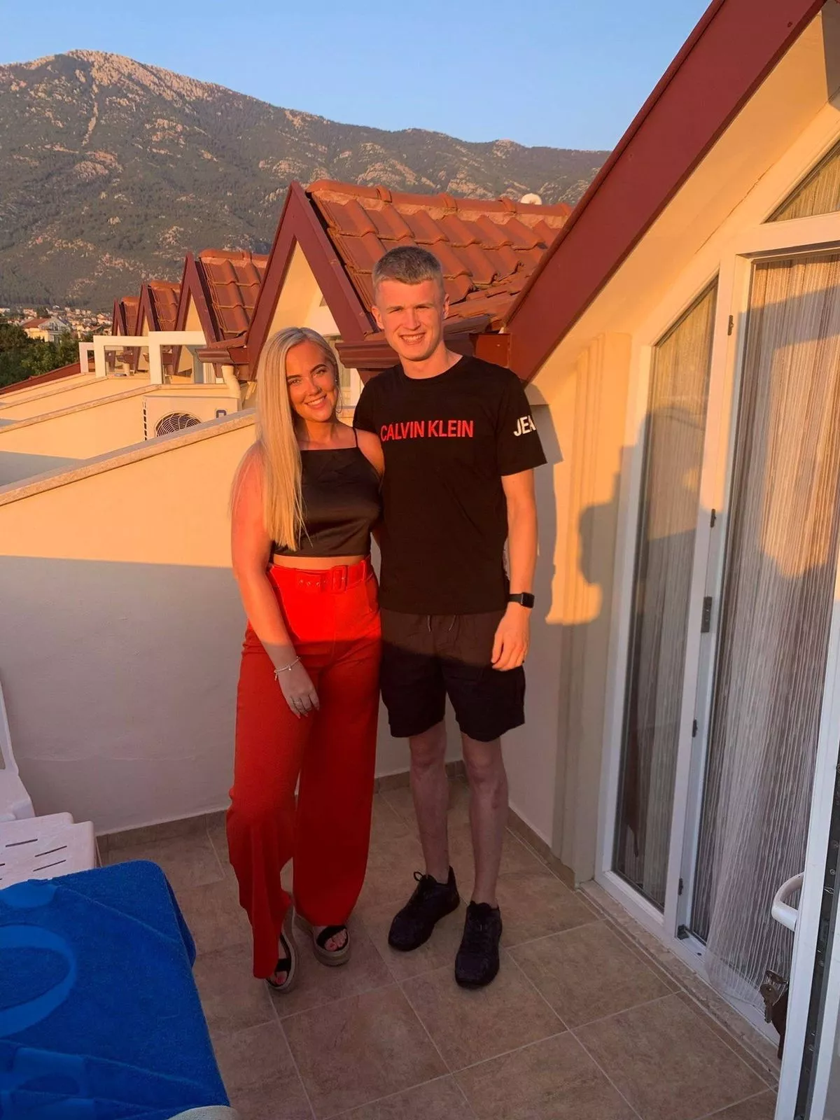 Kieran and Abbie on holiday