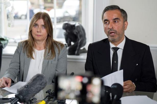 Tracy Scott with family solicitor Aamer Anwar
