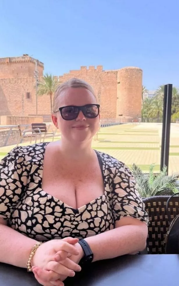 Rebecca in Alicante after recovering in hospital 