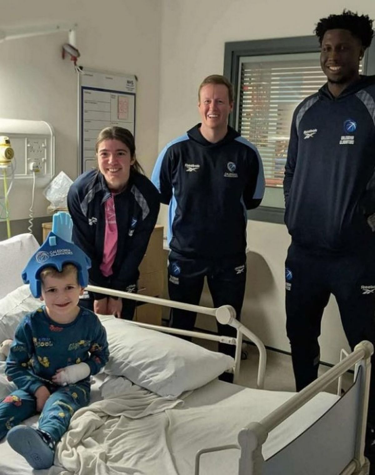 Rory got a visit from a basketball team when he was in hospital