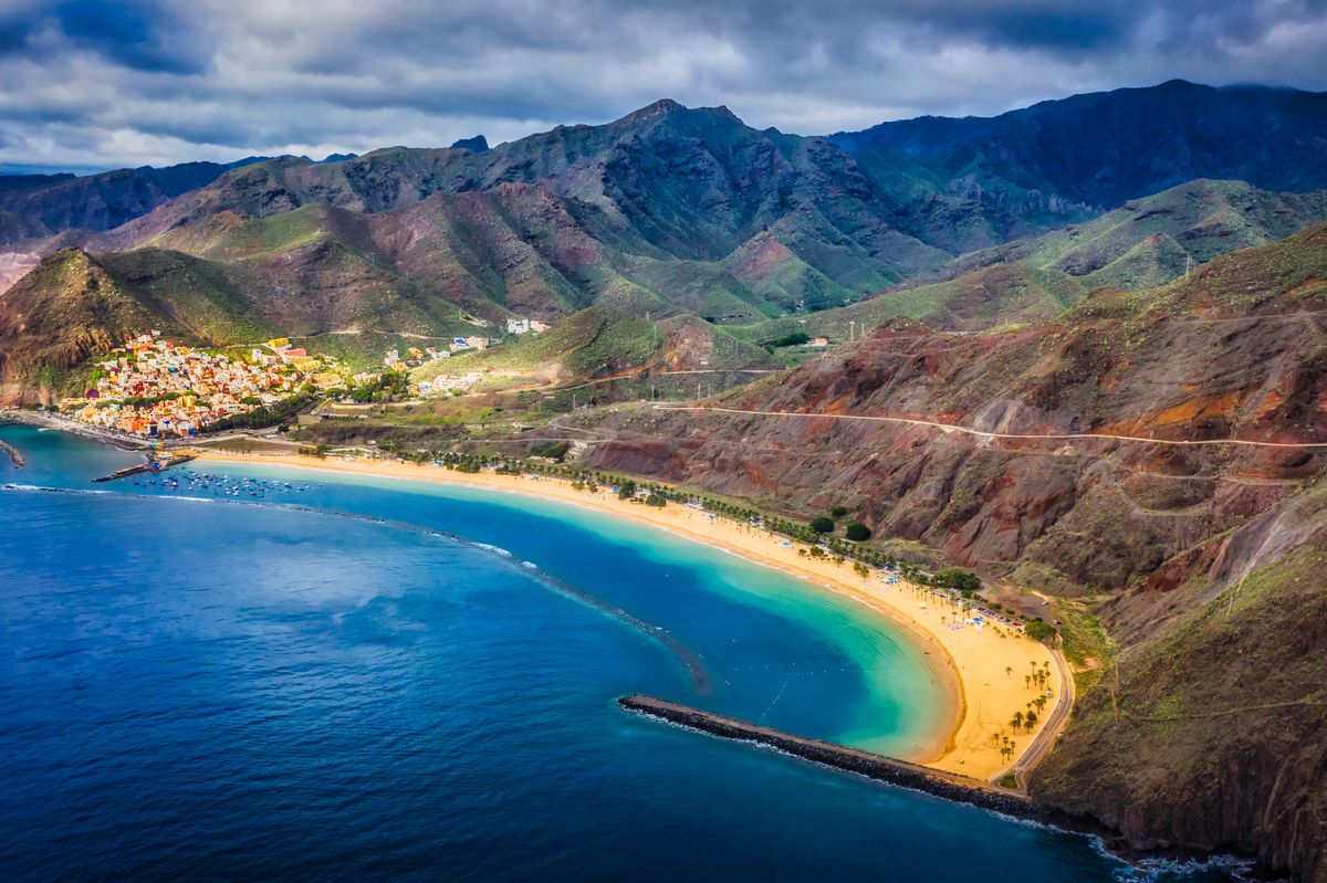 A view of Teresitas beach, Tenerife 
