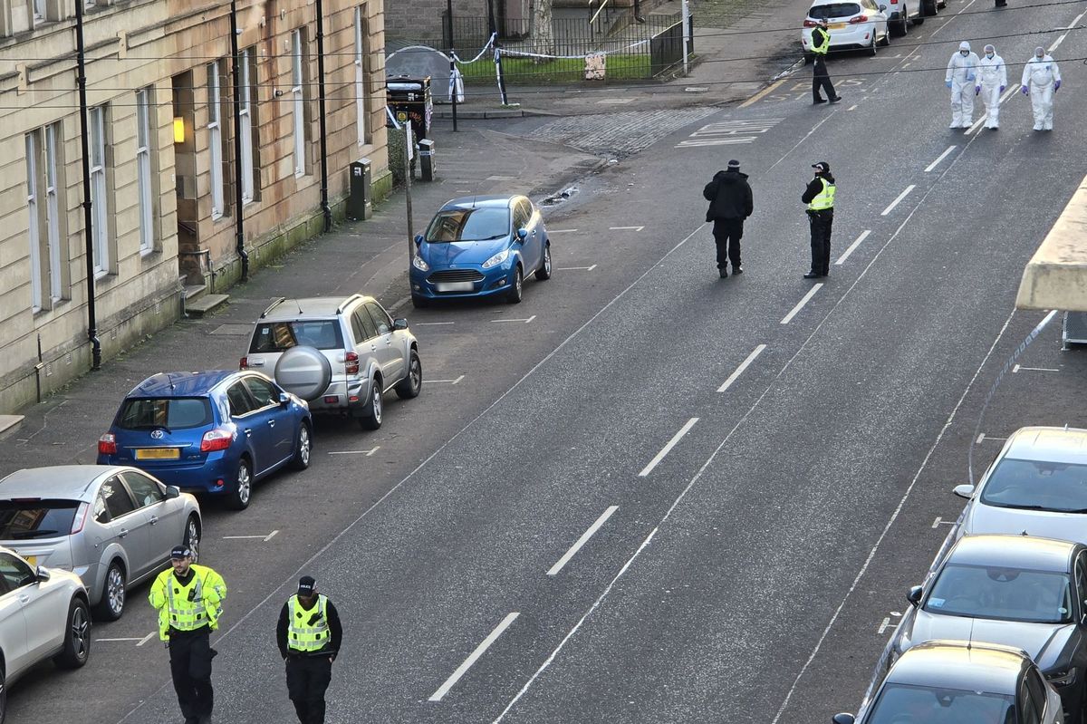 Police at the scene.