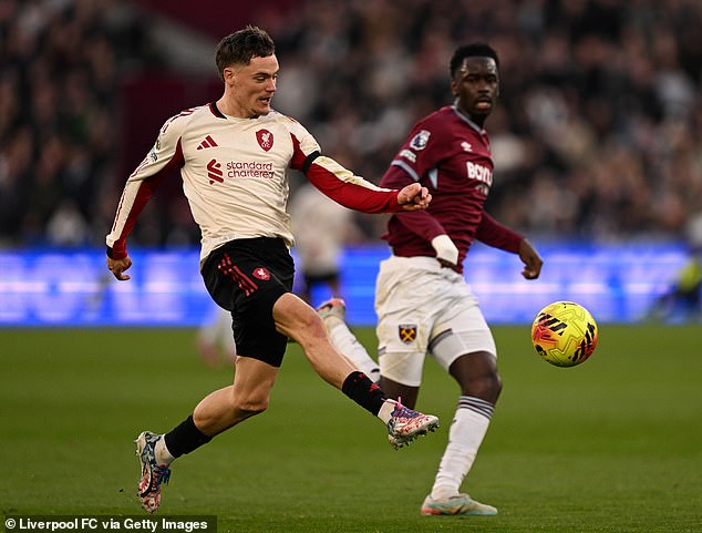 Florian Wirtz enjoyed by far his best performance in a Liverpool shirt so far this season