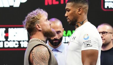 Jake Paul and Anthony Joshua go head-to-head at the Kaseya Center in Miami on December 19