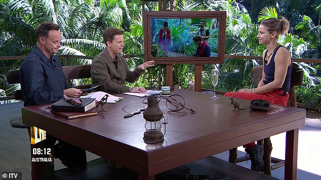 After hosts Ant McPartlin and Declan Donnelly revealed it was her who had received the fewest viewer votes, Vogue said her farewells before sitting down for her exit interview