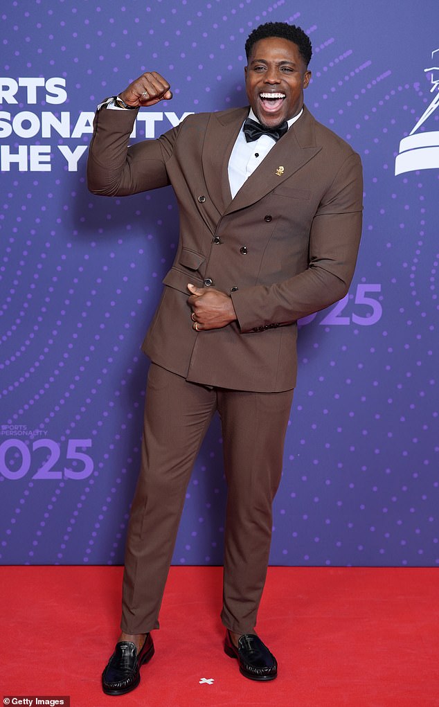 Strictly and Gladiators star Harry Aikines-Aryeetey posed up a storm on the red carpet