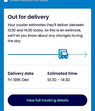 Evri kept stringing me along telling me it would be delivered and changing the time