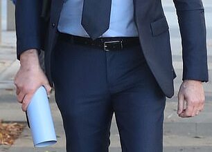 Ioan Gruffudd was seen walking into the hearing on Friday where the judge set up another meeting for them to settle before they go to trial