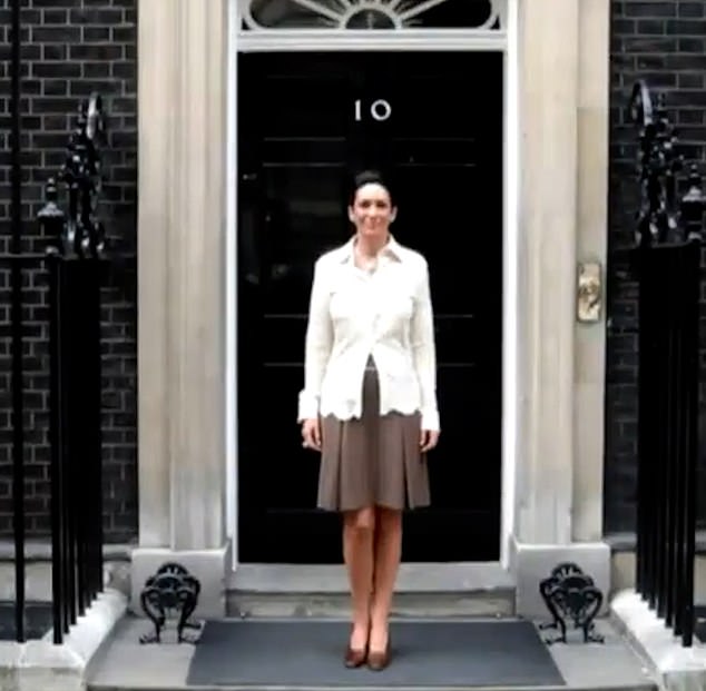 A photograph of Maxwell pictured outside Number 10 Downing Street features in the dump