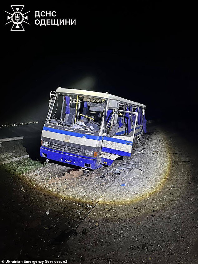 Some of those wounded in Odesa were on a bus at the centre of the strike last night