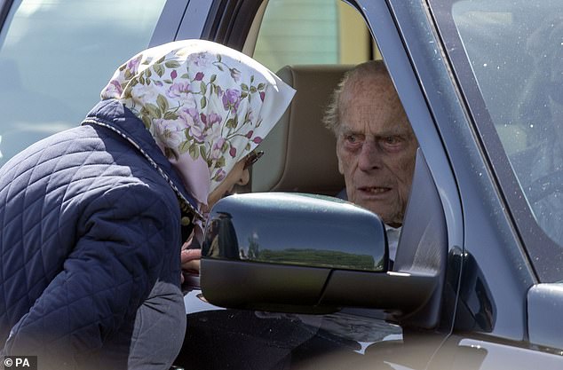The Queen with Prince Philip at Sandringham in 2018, where the Duke of Edinburgh resided after his retirement a year earlier