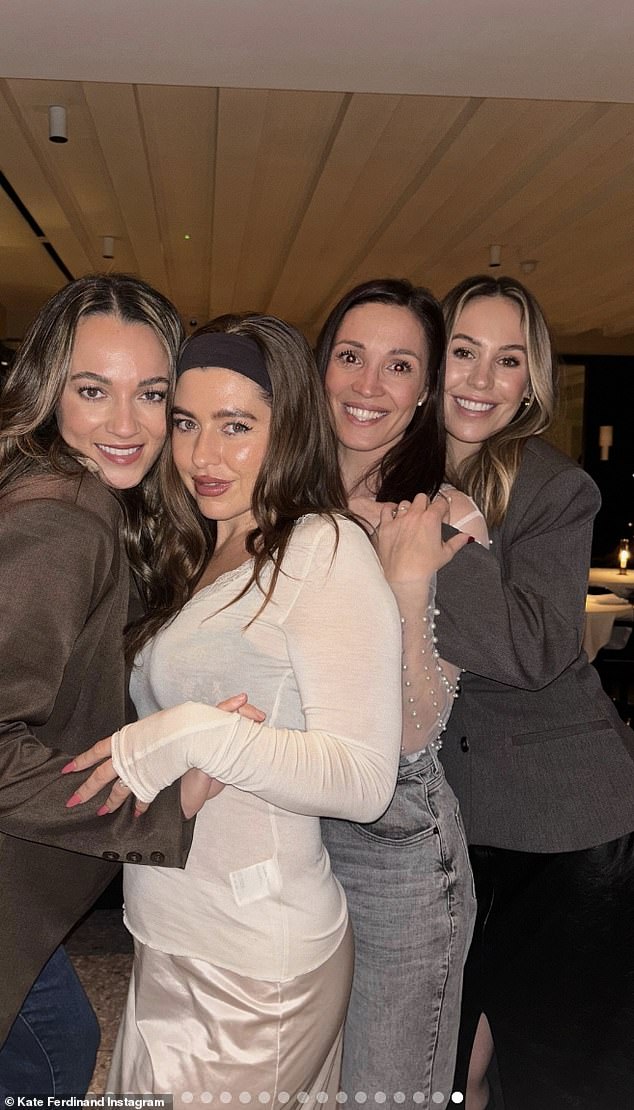 Her carousel of pictures also included a night with the girls