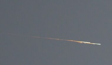 Tonight will be the last chance to see shooting stars in 2025 as the Ursid Meteor shower reaches its peak. Pictured: Ursid meteors seen over Essex