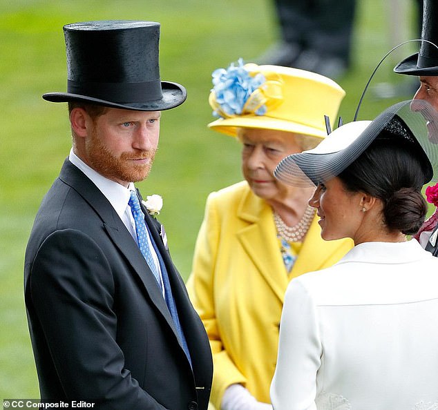 When Harry and Meghan made the decision to 'step back' from their royal duties in early 2020, the Queen believed 'you were either working for the Firm fully, or not,' wrote Mr Jobson. 'There was no halfway house'