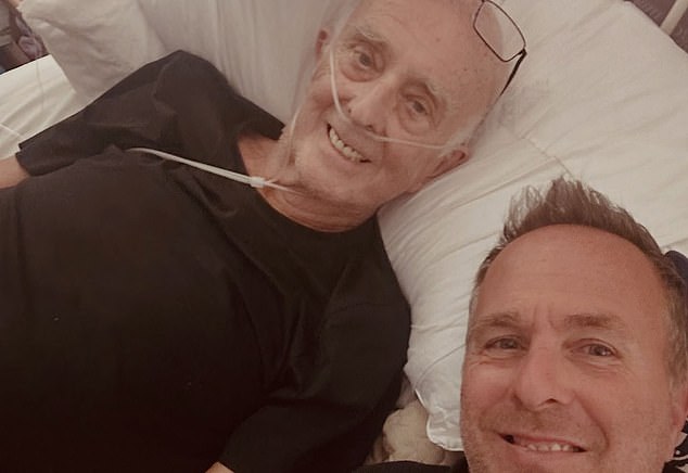 Vaughan, 51, rushed home from covering the Ashes to be with his father Graham