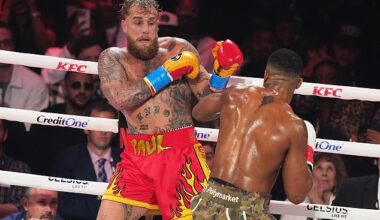 Jake Paul's mum said Anthony Joshua apologised after beating her son last weekend