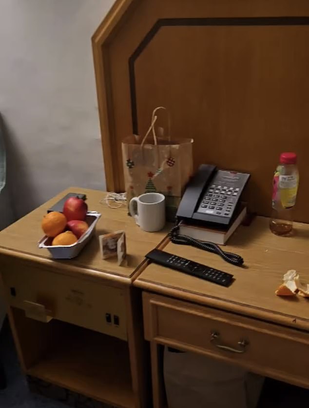 Migrants are paid just under £10 each a week in pocket money loaded on to a special Home Office cash card – although, for some, there are also alternative sources of income. Pictured: Bank notes on a bedside table in a room at the Copthorne