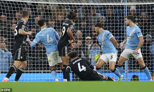 Calvert-Lewin's hot streak began with three goals in as many games in the space of eight days, all against 'Big Six' sides - starting at Manchester City
