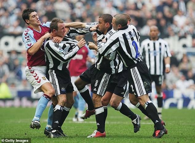 Bowyer's infamous scrap with his own team-mate Kieron Dyer - the pair are now friends and even play padel together