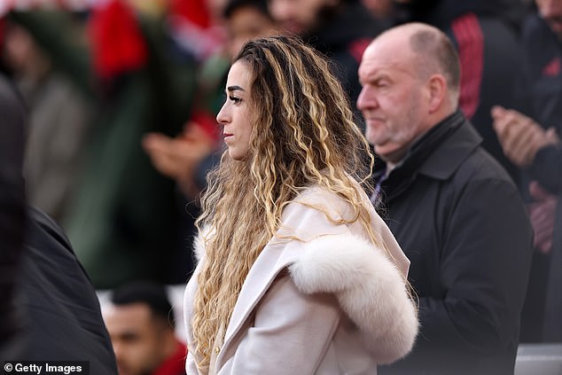 Jota's widow, Rute, watched on from the stands on an emotional afternoon at Anfield