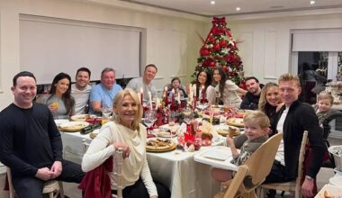 It was a family affair with former The Only Way Is Essex star Mark's sisters Jess and Natalya, mum Carole and brother Josh all gathered around the table for Christmas dinner