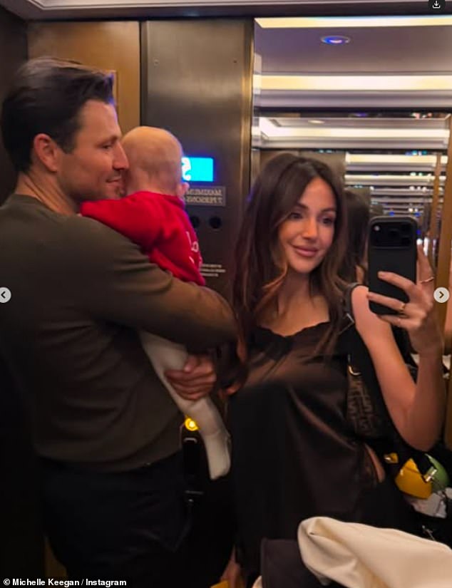 The couple welcomed their first child together in March of this year, with Michelle's husband Mark, 38, by her side for the birth