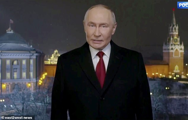 Russian fighters 'have taken on the responsibility of fighting for your homeland, for truth and justice', Putin said in a patriotic-charged message