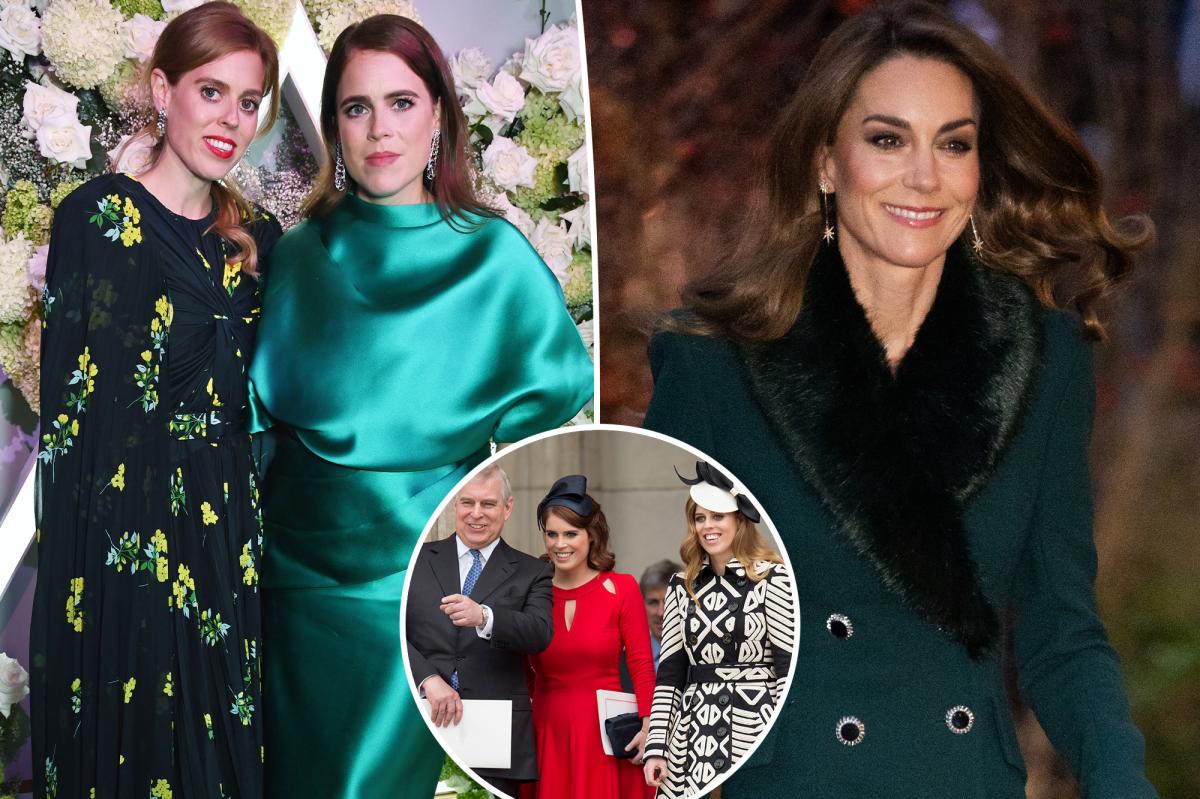 Princesses Beatrice and Eugenie decline invitation to Kate Middleton's Christmas carol service