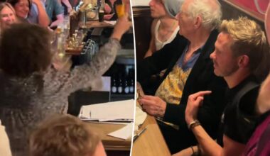 Hollywood legend and famous pal drop into crowded London pub