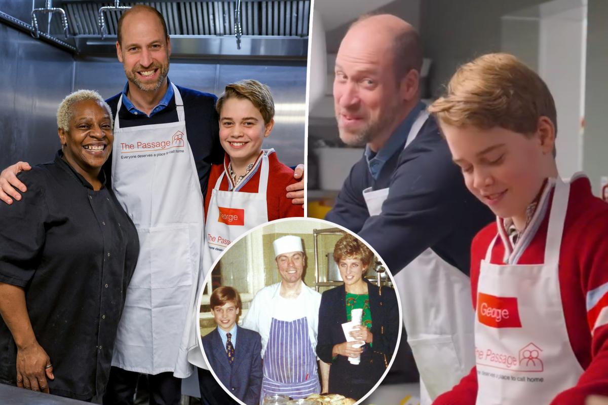 Prince William brings Prince George to volunteer at same place Princess Diana brought him growing up