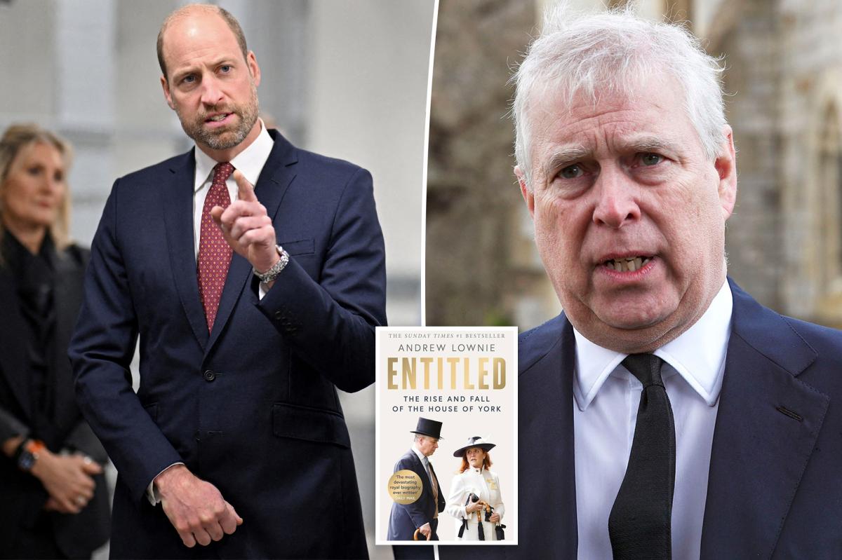 Prince William wants to 'deal' with disgraced uncle Andrew before King Charles' death, royal author claims