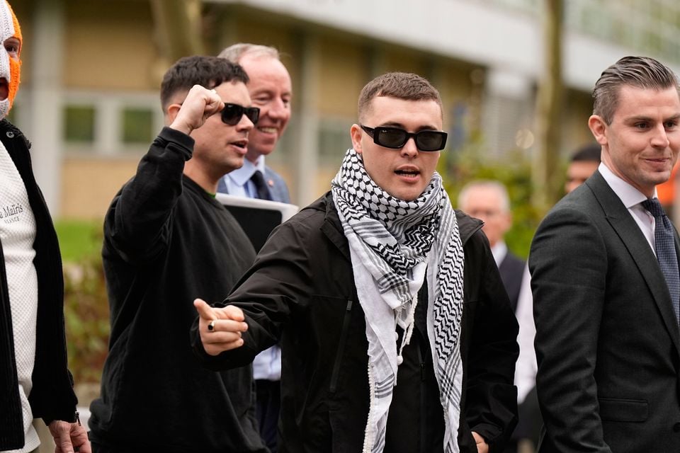 Liam Óg Ó hAnnaidh, aka Mo Chara, outside Woolwich Crown Court. Photo: Aaron Chown/PA