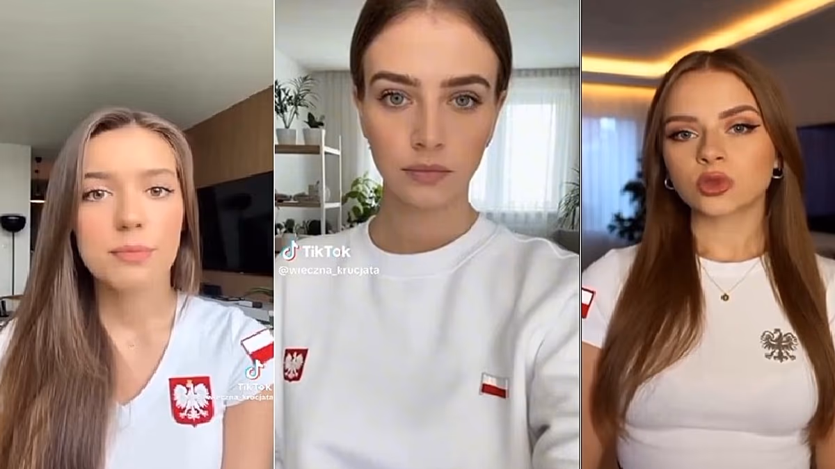 AI-generated videos showing young and attractive women promote Poland's EU exit