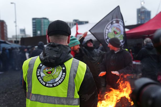 The bin rally outside Job & Talent's Smithfield Depot in Birmingham this morning (December 1)