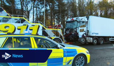Two lorries and bus crash during rush hour in Edinburgh