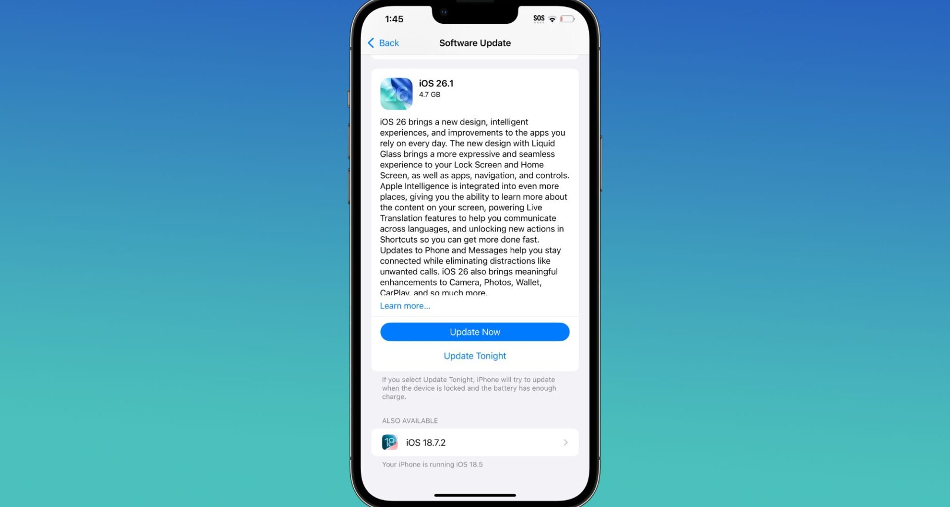 Apple Pushes iPhone Users Still on iOS 18 to Upgrade to iOS 26