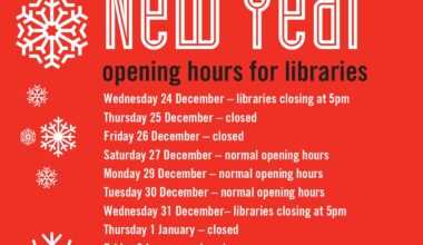 Christmas and New Year Opening Hours – The NEN – North Edinburgh News