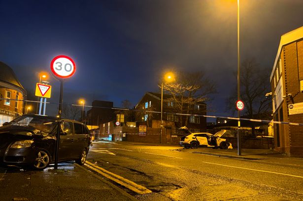 Summer Lane remained closed at 5pm on Saturday - 12 hours on from the incident