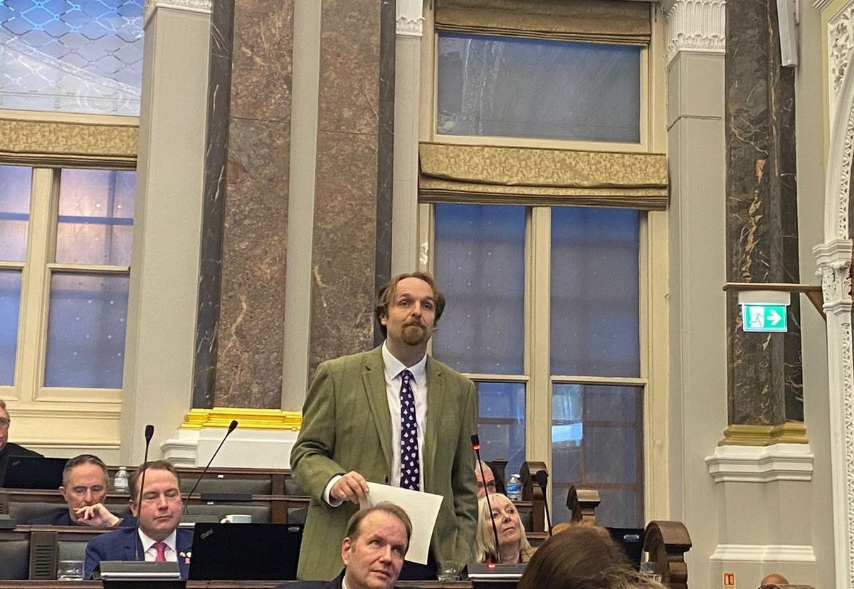 Birmingham Conservative councillor Robert Alden at the full council meeting on Tuesday, December 2. Credit: Alexander Brock. Permission for use for all LDRS partners.