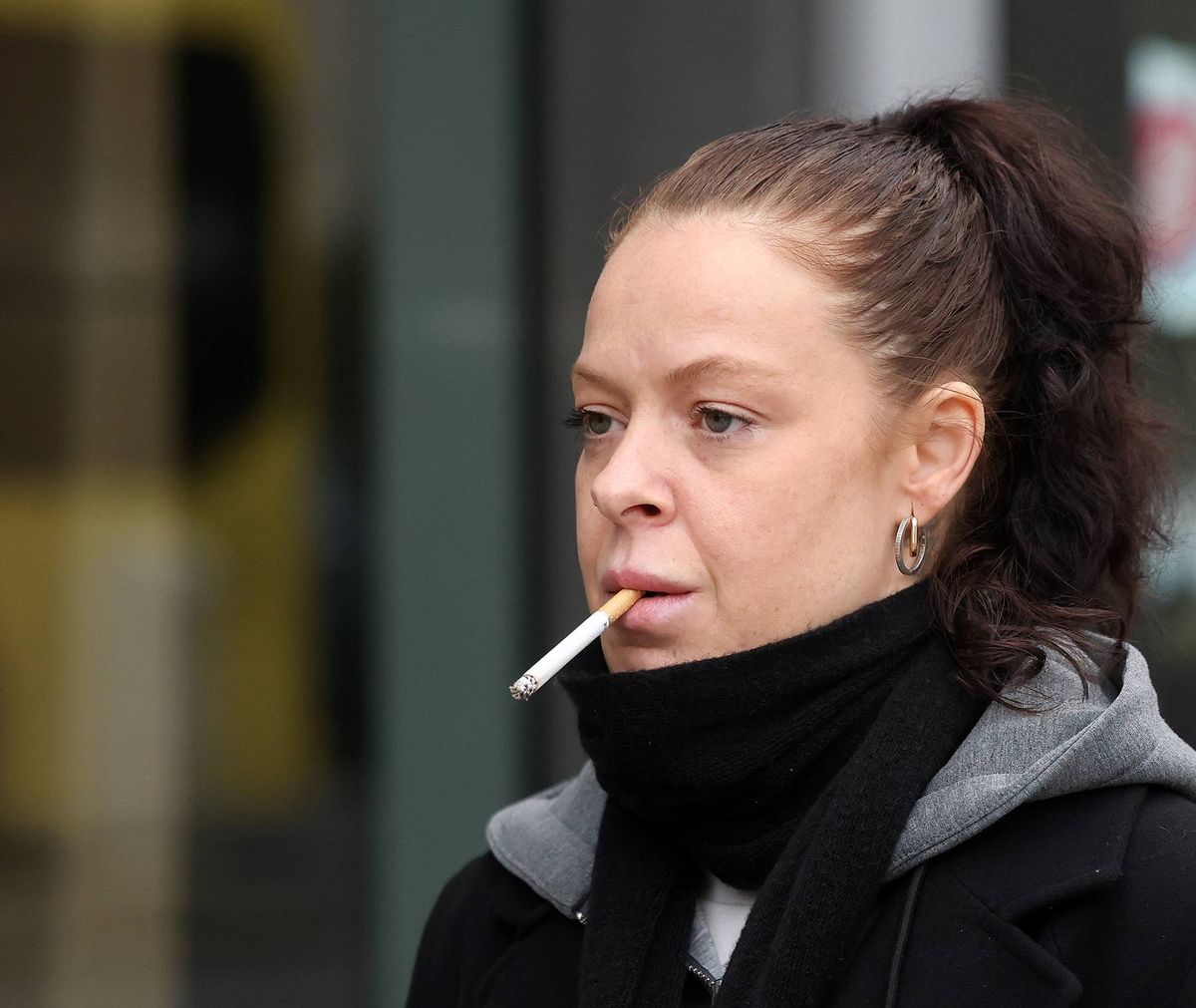 Helena Coyne leaving Manchester Crown Court