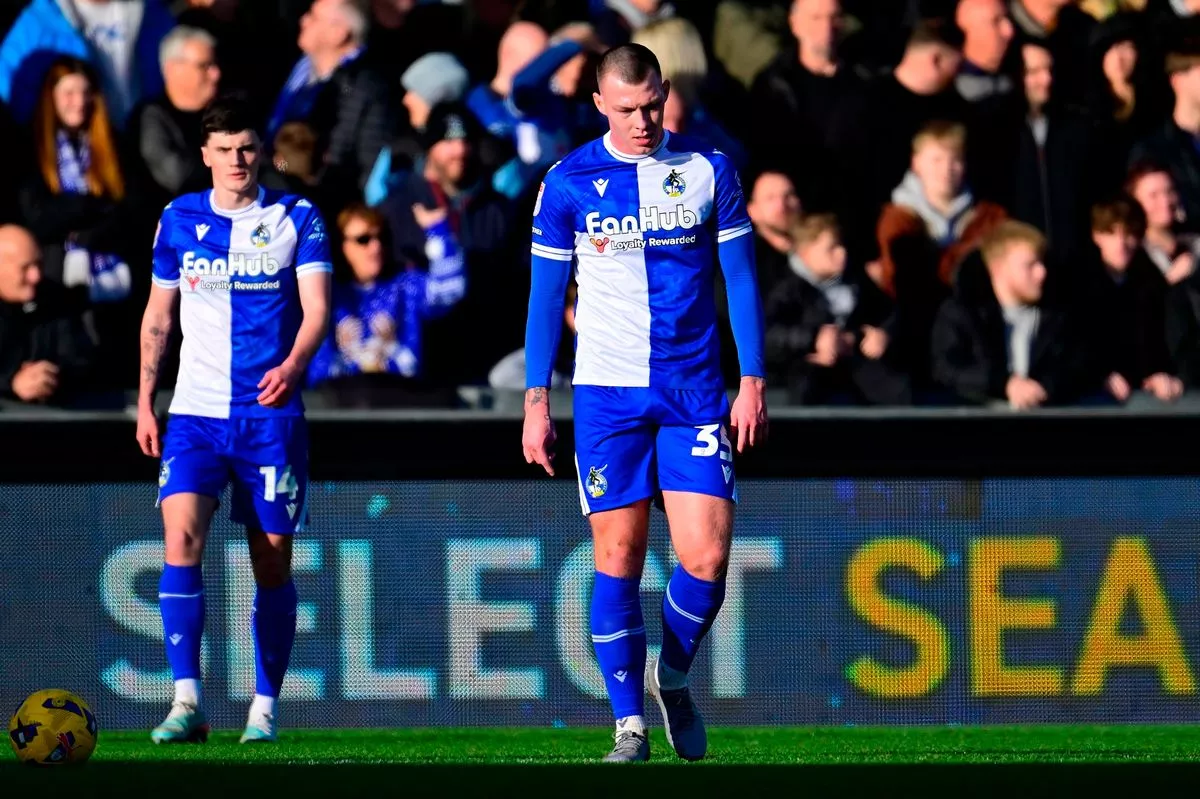 Kacper Lopata of Bristol Rovers looks dejected after conceding a second goal during the Sky Bet League 2 Match between Bristol Rovers and Swindon Town at Memorial Stadium on 13 December 2025. Photo: Tom Sandberg/PPAUK