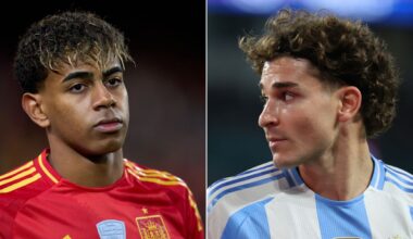 Julián Álvarez snubs Lamine Yamal over two Spain stars to play for Argentina ahead of the Finalissima