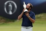 thumbnail: Scottie Scheffler celebrates winning The Open at Royal Portrush