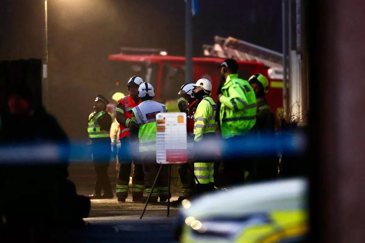 Cops locked down the area.