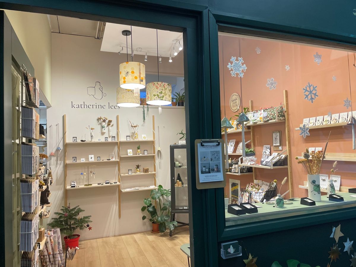 Ceramics by Katherine Lees and textiles by Natalie Laura Ellen in Studio 5